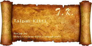 Talpas Kitti névjegykártya
